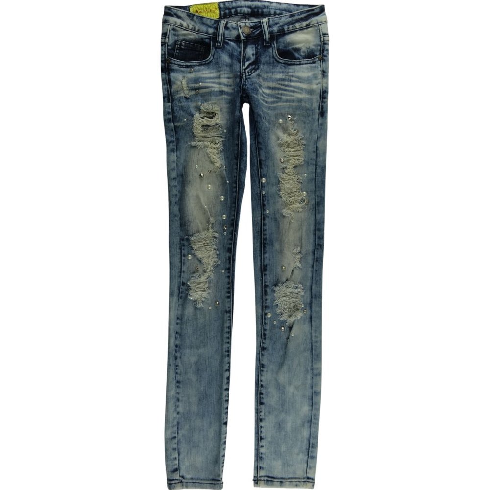 Machine Destroyed Skinny Jeans Juniors 1 26 B440